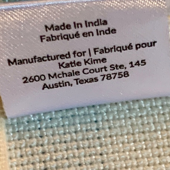 Katie Kime Striped Placemats (Set of 4) Aqua Blue NEW!! - Picture 7 of 9